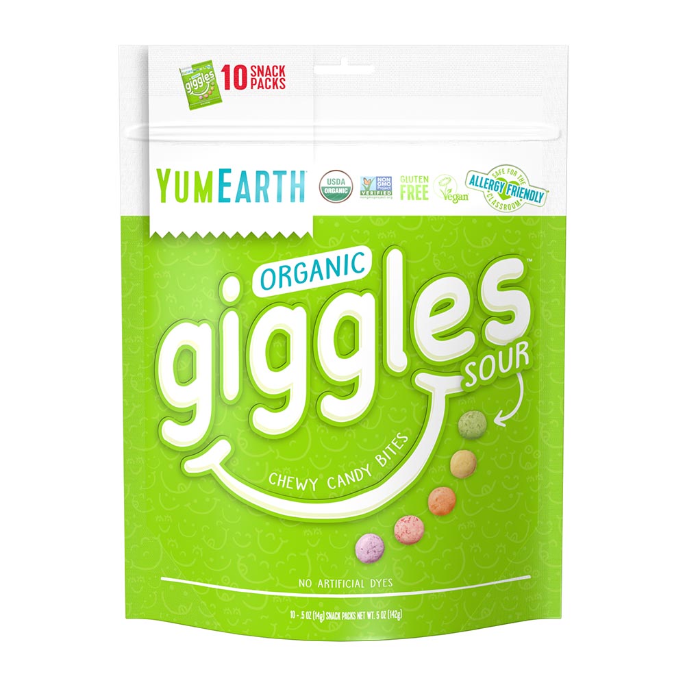 Picture of YumEarth 236254 0.5 oz Organic Sour Giggles, Pack of 10
