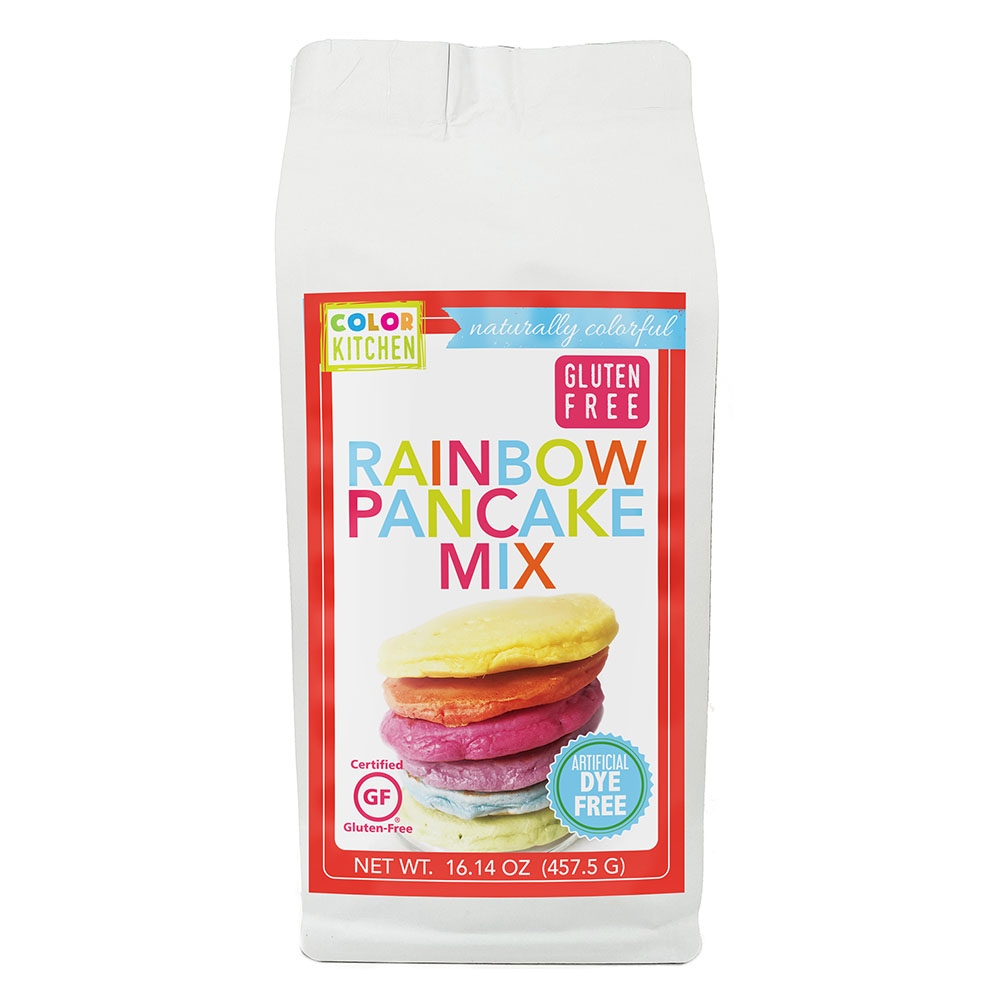 Picture of Color Kitchen 236298 16.14 oz Gluten-Free Rainbow Pancake Frosting Mix