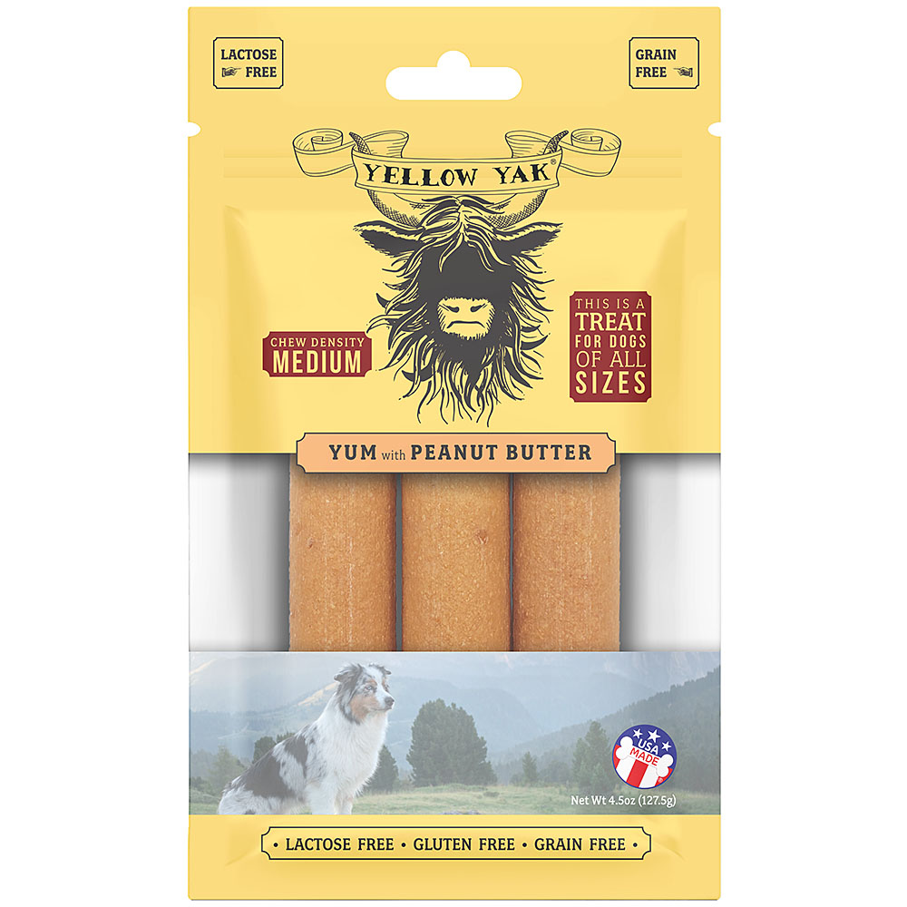 Picture of Yellow Yak 236290 4.5 oz Yum Peanut Butter Medium Density Chews for All Dogs