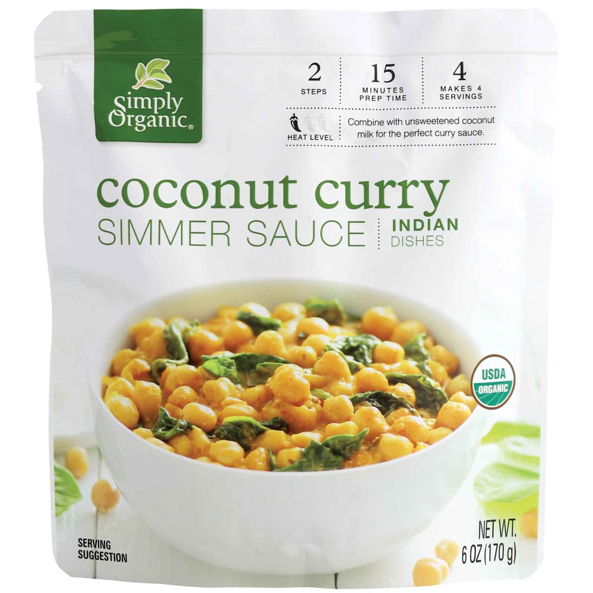 Picture of Simply Organic 19628 Coconut Curry Simmer Sauce