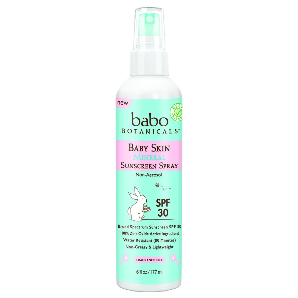 Picture of Babo Botanicals 236497 6 fl oz SPF 30 Fragrance Free Sun Care Baby Skin Mineral Sunscreen Spray
