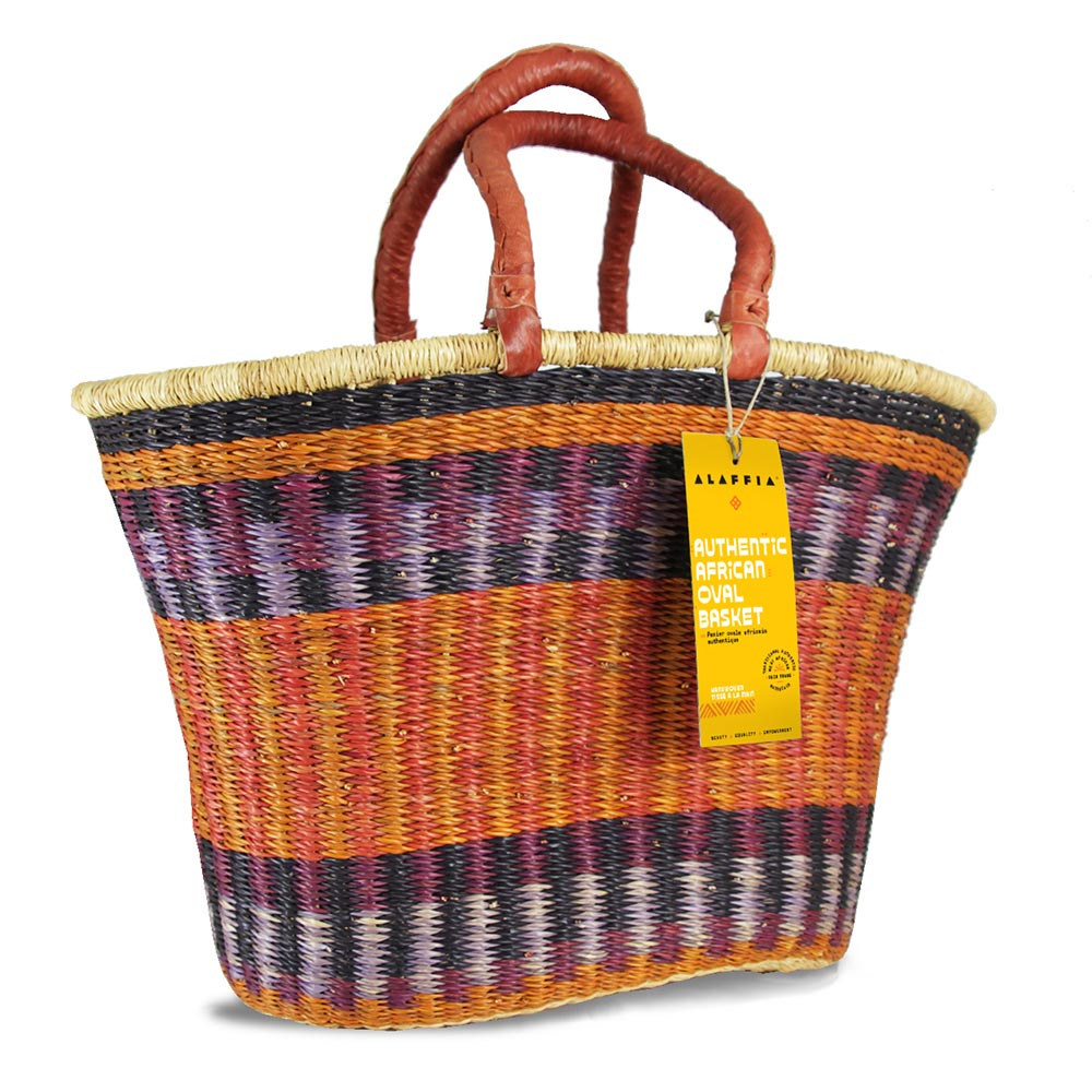 Picture of Alaffia 236611 15 x 9 x 14 in. Handwoven African Baskets Market Basket