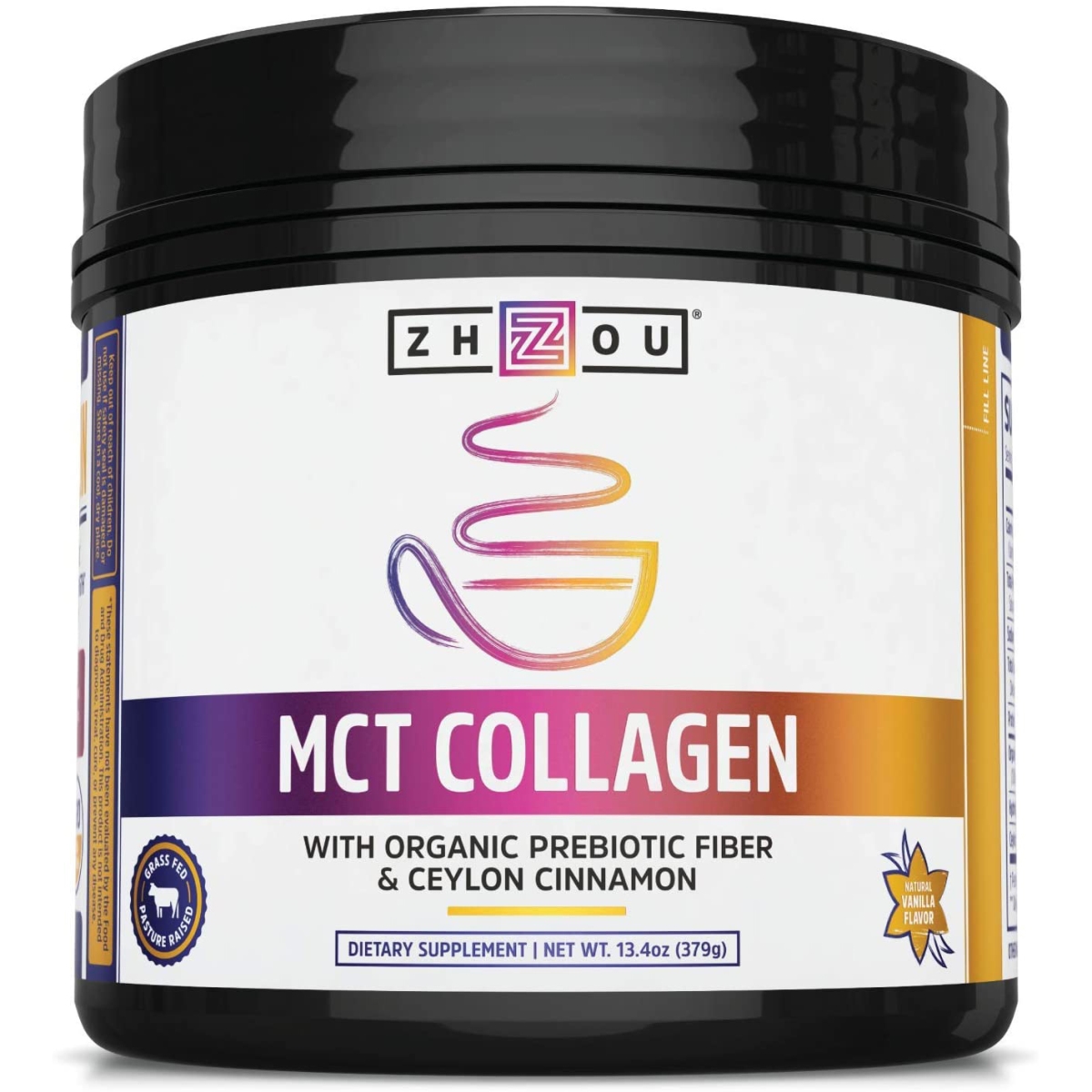 Picture of Zhou 236020 13.4 oz MCT Collagen Dietary Supplement