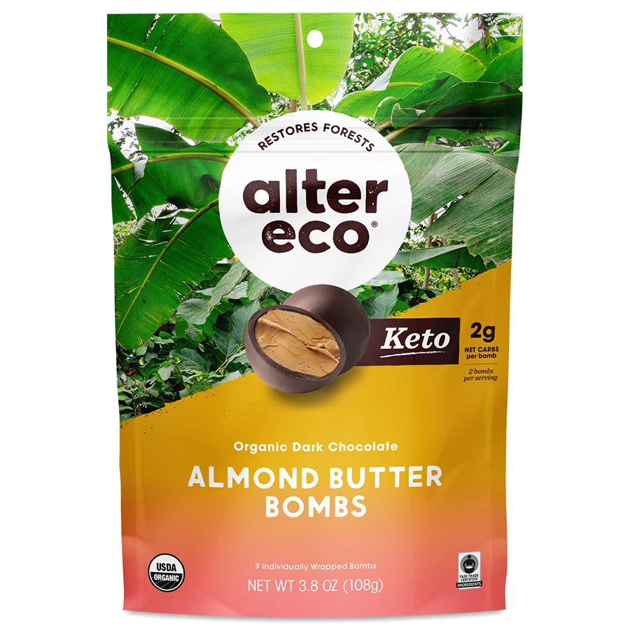 Picture of Alter Eco 237873 3.8 oz Almond Butter Keto Bombs Organic Chocolate&#44; 9 Count