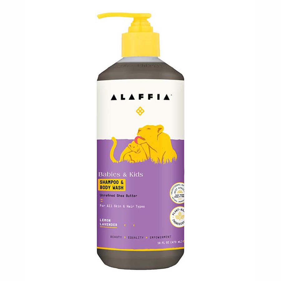 Picture of Alaffia 237955 16 oz Lemon & Lavendar Kids Shampoo & Body Wash