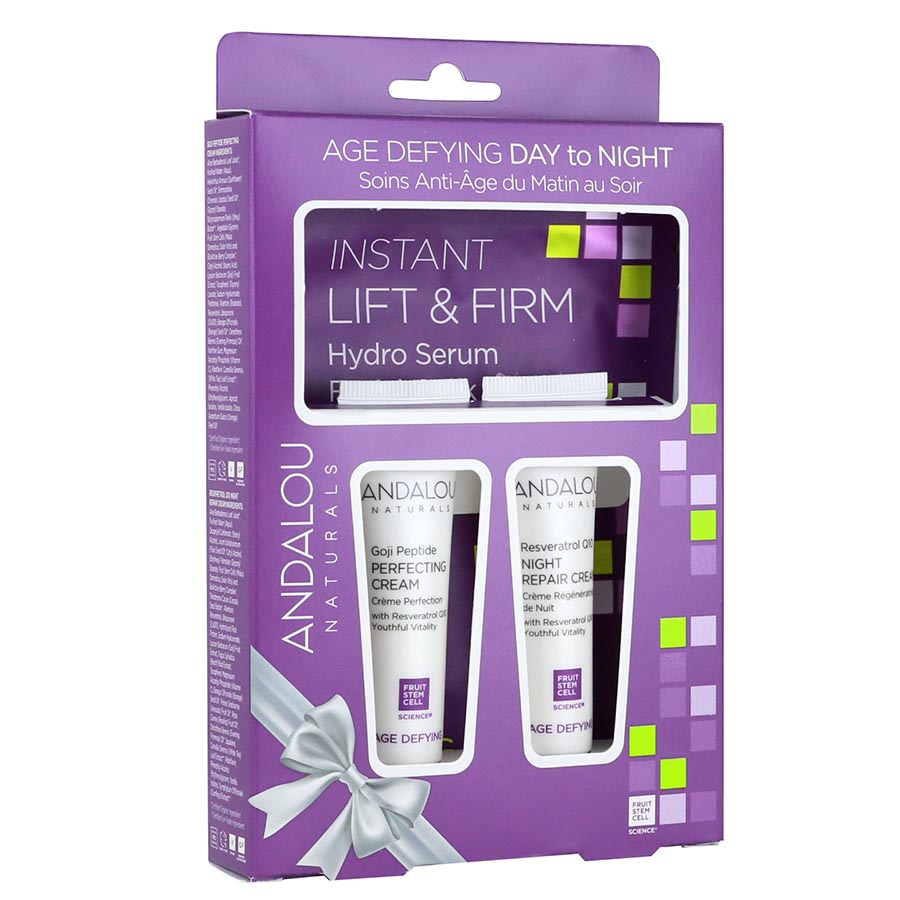 Picture of Andalou Naturals 237762 Age Defying Day to Night Gift Kit, 3 Count