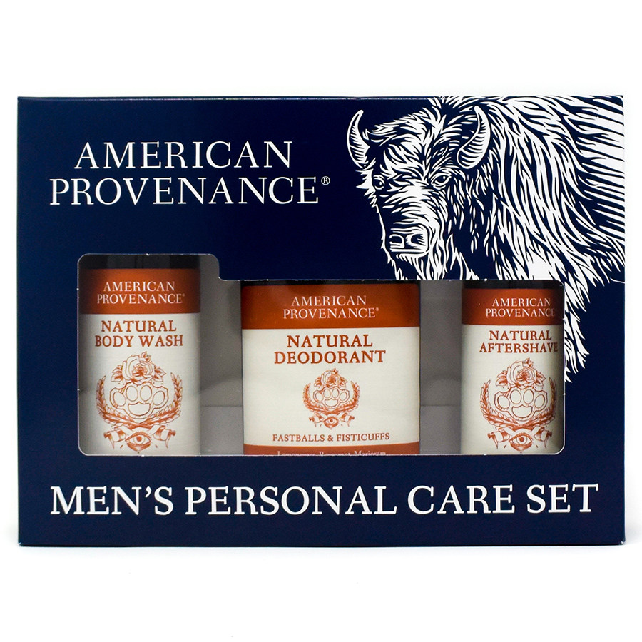 Picture of American Provenance 237418 Fastballs & Fisticuffs Aftershave Gift Set&#44; 3 Piece
