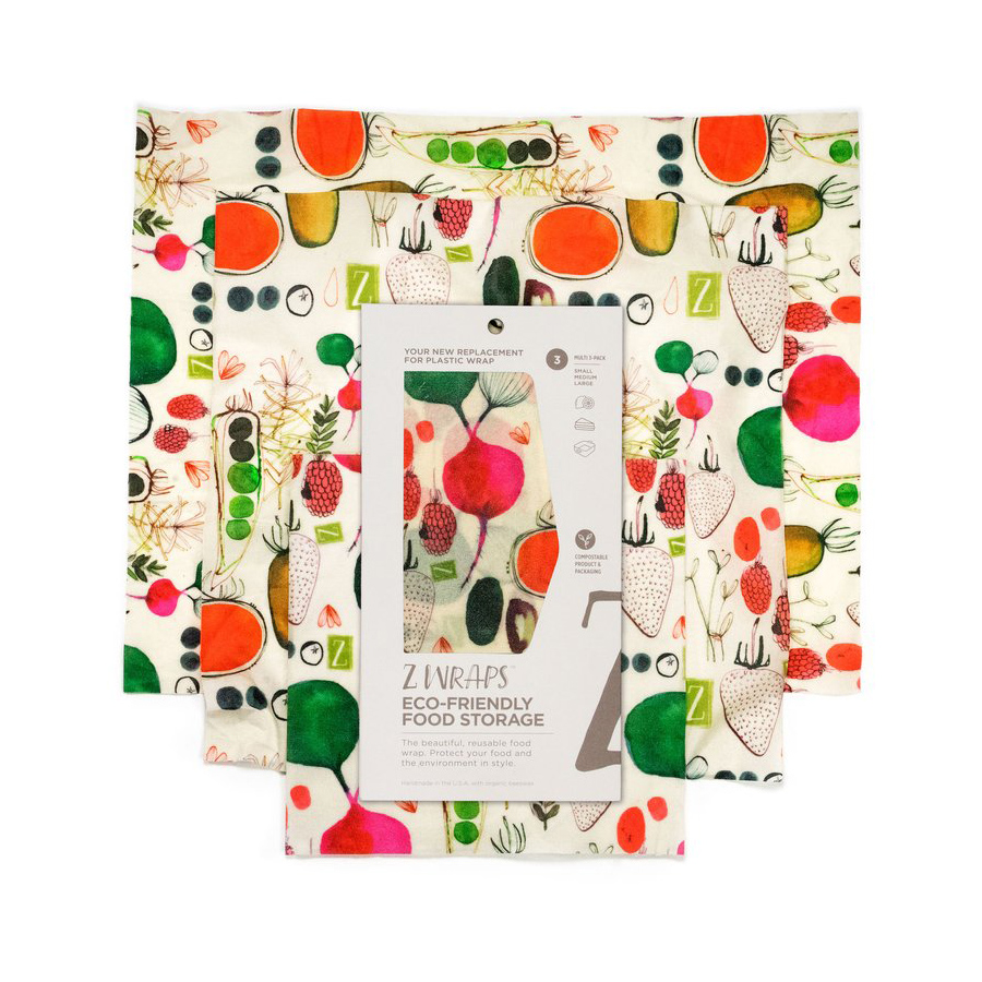 Picture of Z Wraps 236964 Beeswax Wrap&#44; Farmers Market Print - Pack of 3