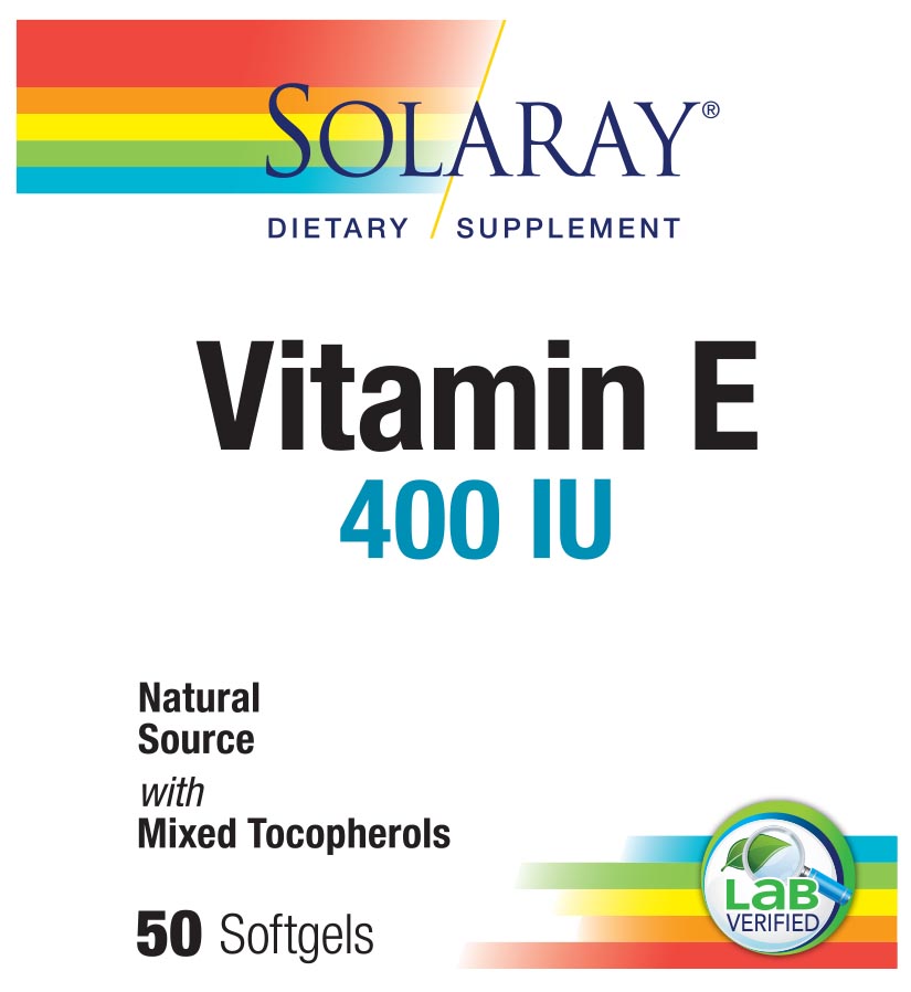Picture of Solaray 234955 Vitamin E D-Alpha Tocopherol Dietary Supplement, 50 Count