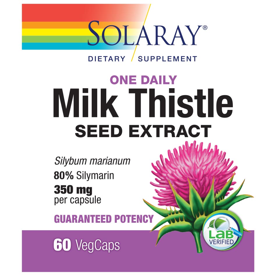 Picture of Solaray 234966 Milk Thistle Seed Extract Dietary Supplement, 60 Count