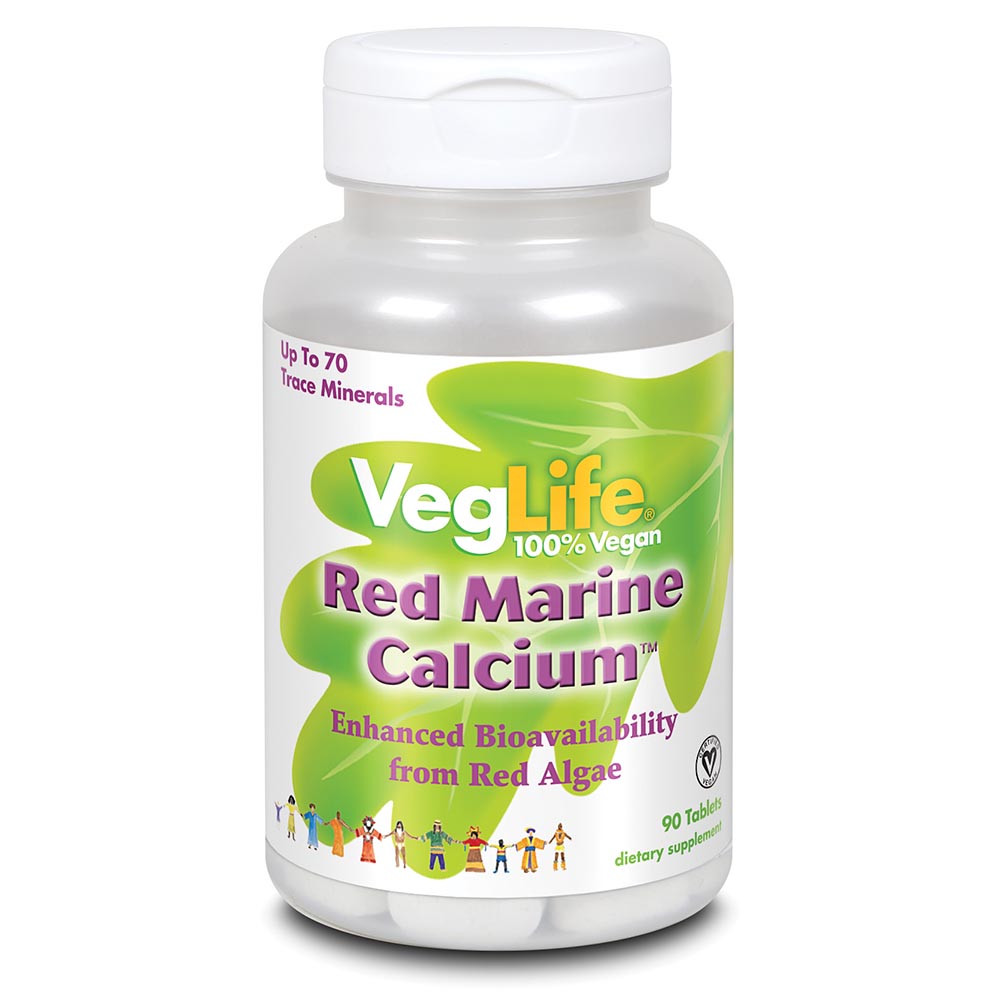 Picture of VegeLife 236491 100 mg Red Marine Calcium Tablets&#44; 90 Tablets