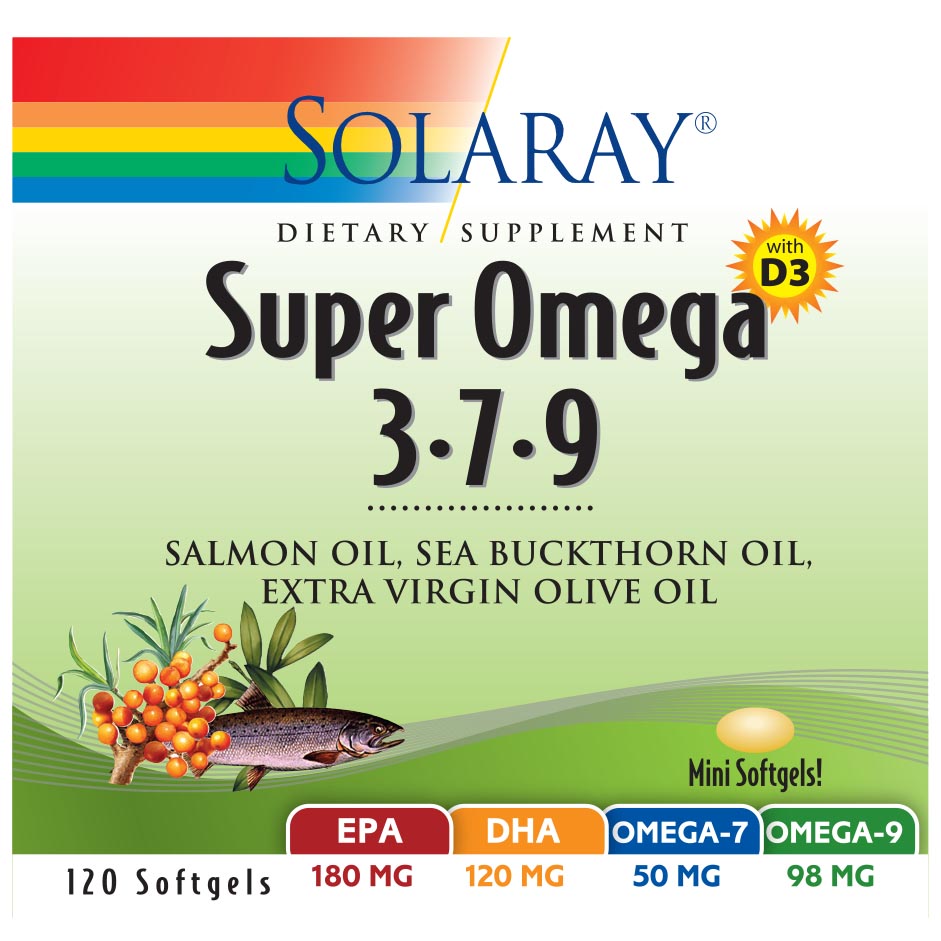 Picture of Solaray 234956 Super Omega 3-7-9 Dietary Supplement, 120 Count