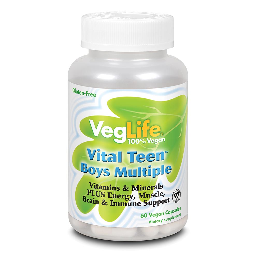 Picture of VegeLife 236496 Teen Boys Vital Multivitamin Tablets&#44; 60 Capsules