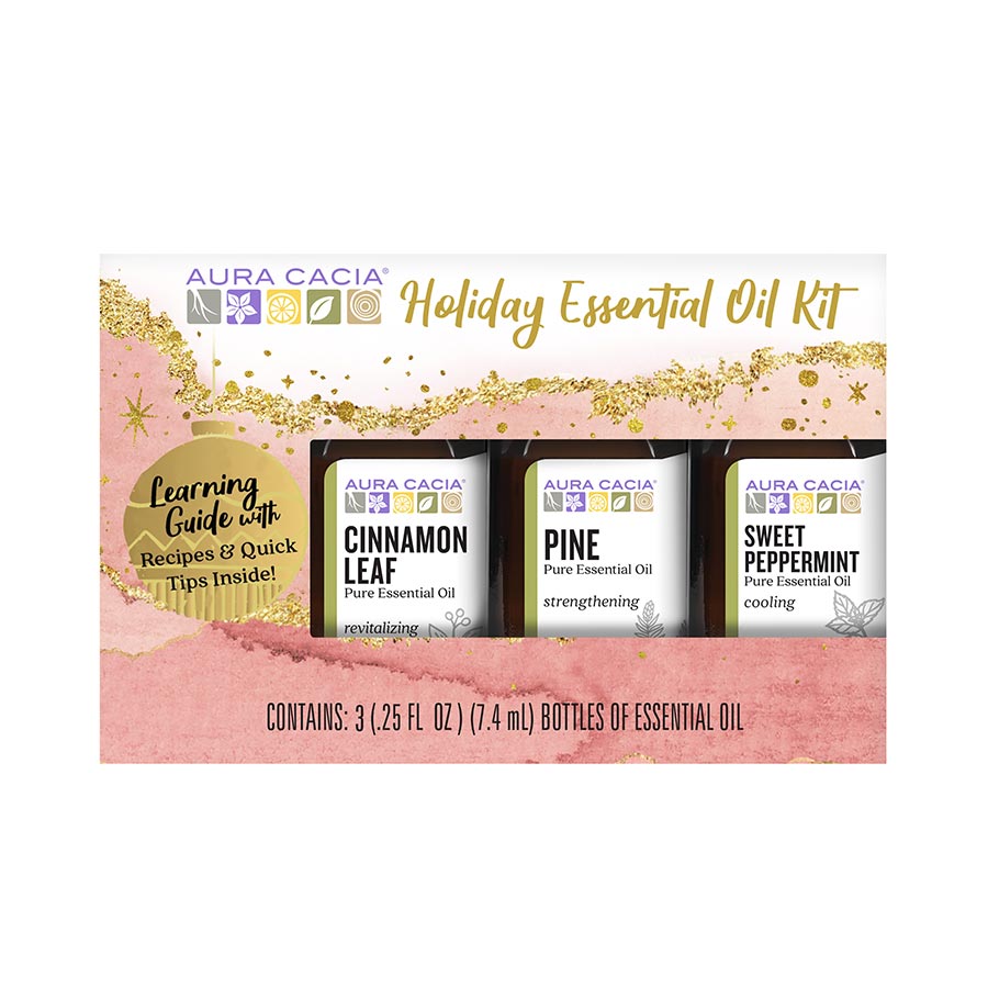 Picture of Aura Cacia 199110 0.25 oz Holiday Essential Oil Kit&#44; Pack of 4