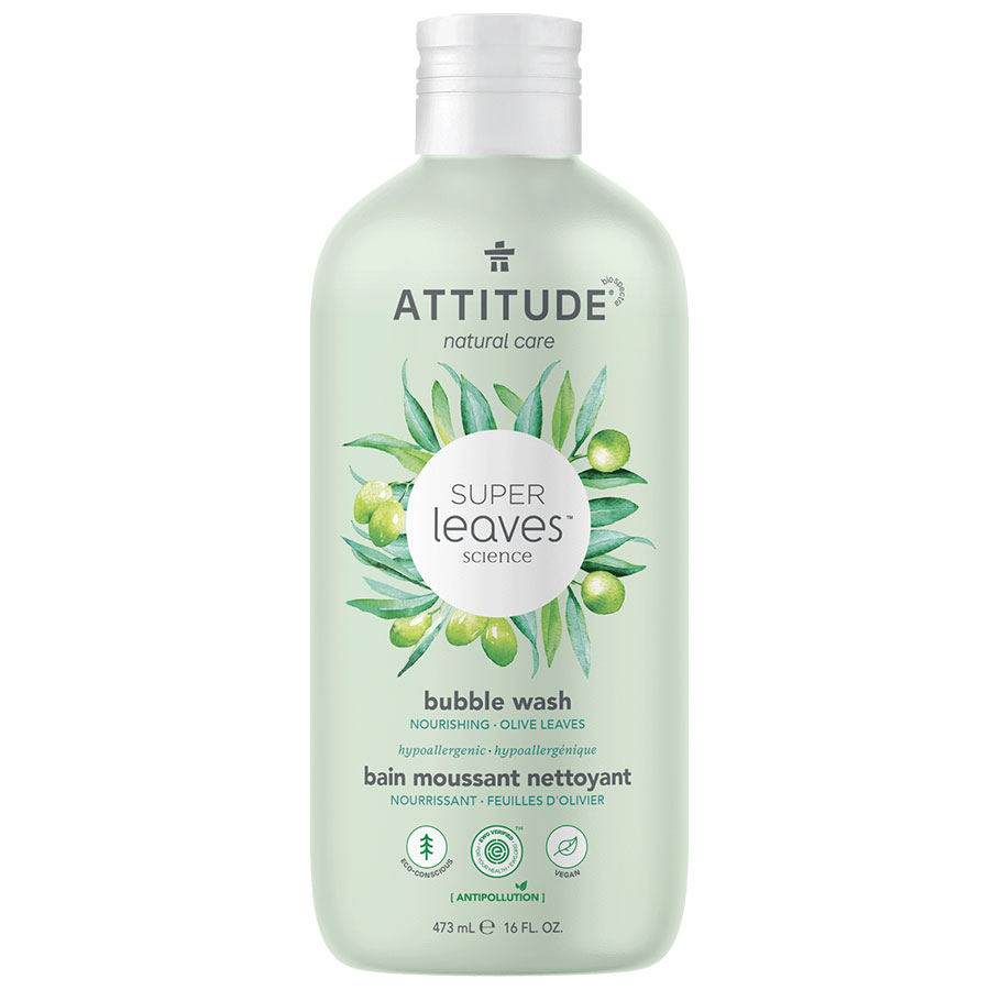 Picture of Attitude 237590 16 oz Nourishing Olive Leaves Bubble Wash
