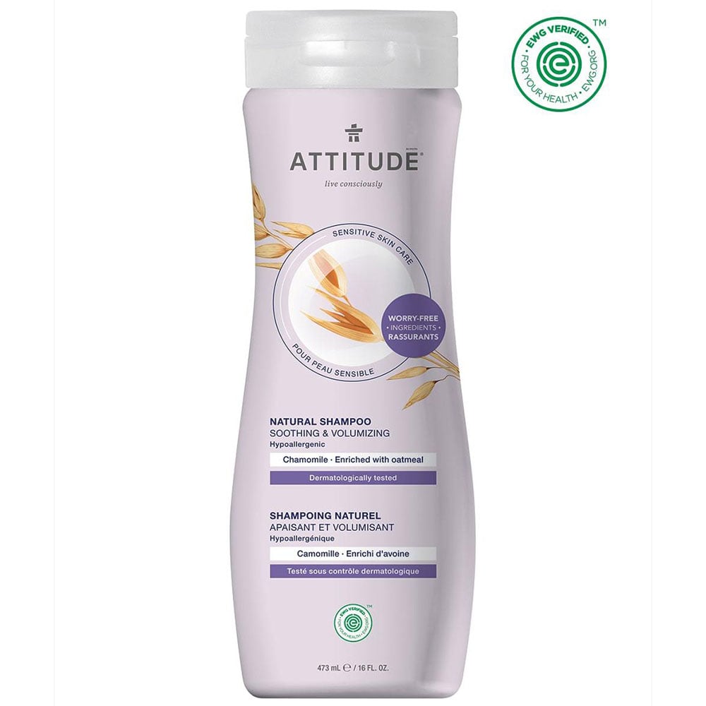 Picture of Attitude 237056 16 oz Fragrance Free Sensitive Skin Extra Gentle & Volumizing Shampoo