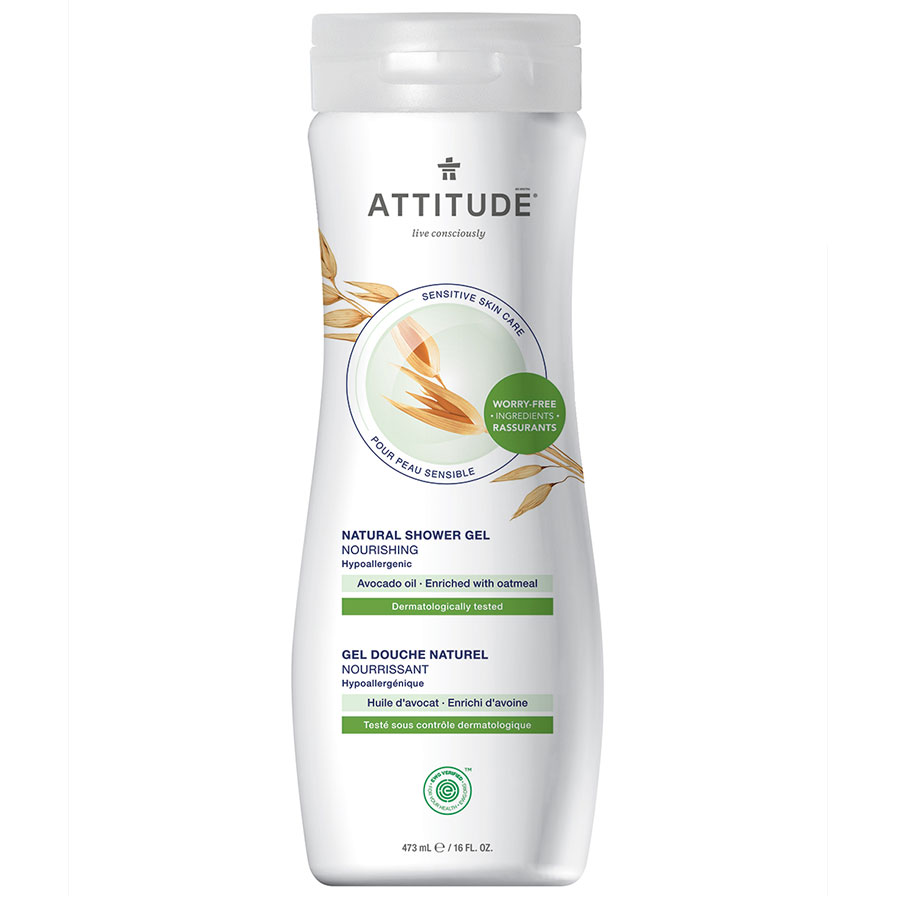 Picture of Attitude 237619 16 oz Sensitve Skin Nourishing Avocado Oil Shower Gel