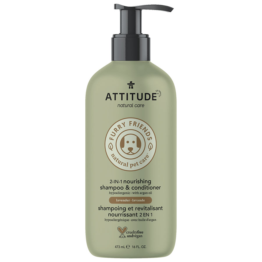 Picture of Attitude 237637 16 oz 2-in-1 Nourishing Lavender Pet Shampoo & Conditioner