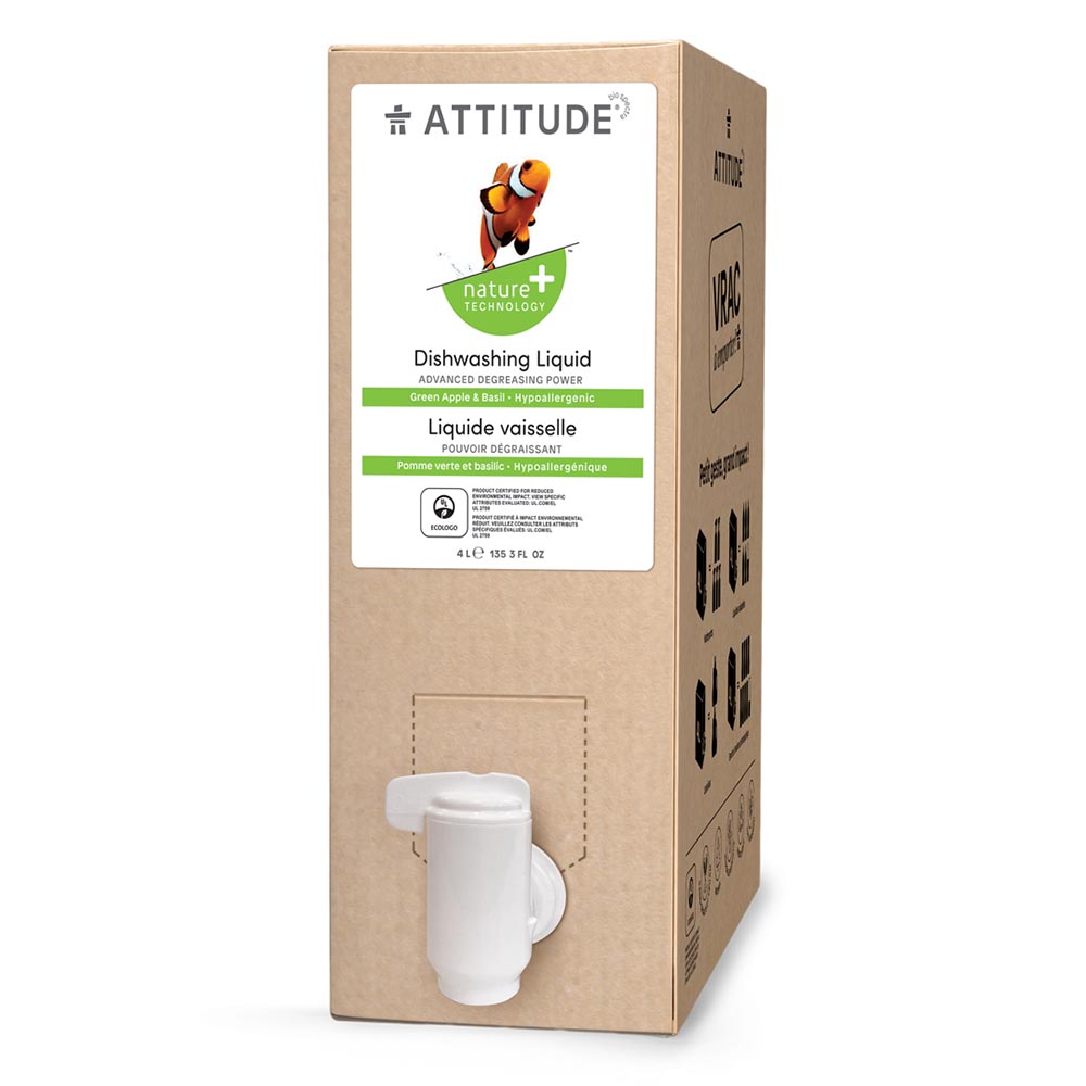 Picture of Attitude 236635 3 oz Bulk To Go Green Apple Household Dishwashing Liquid