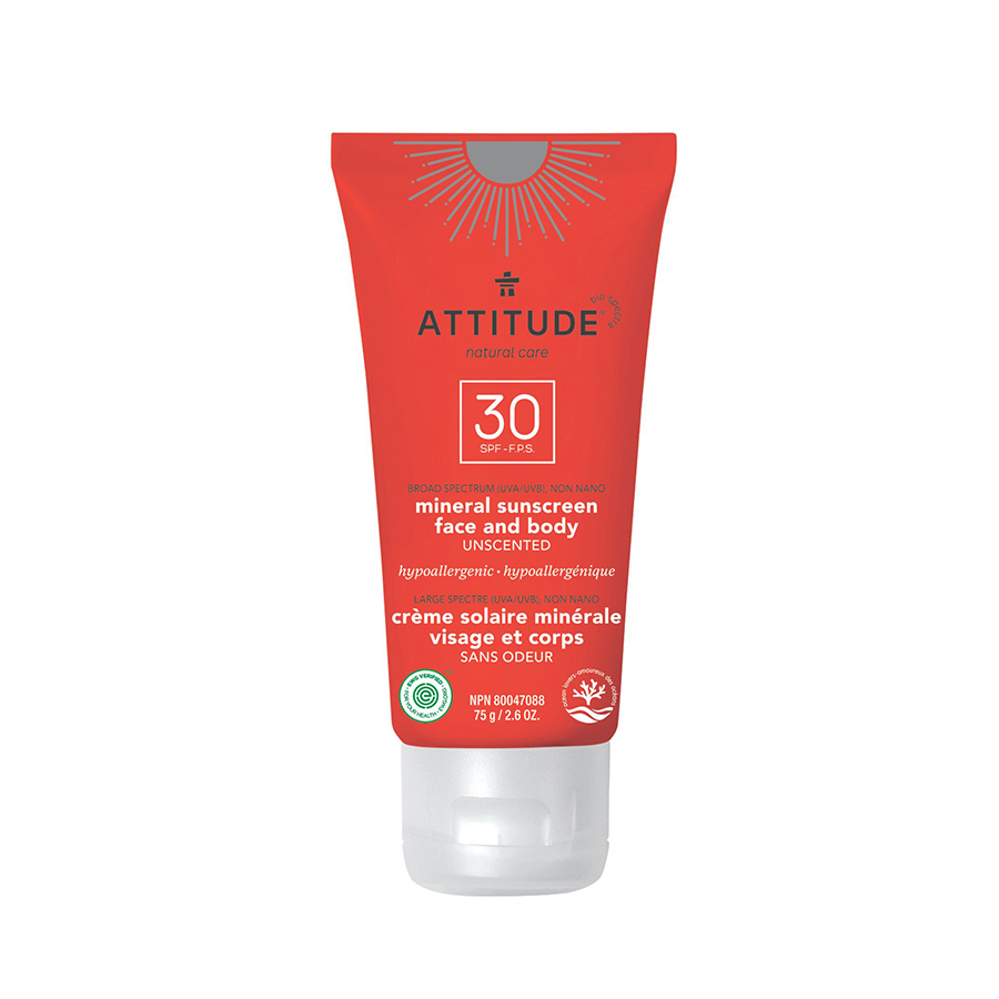 Picture of Attitude 237425 2.6 oz Fragrance Free Face Sunscreen with SPF 30
