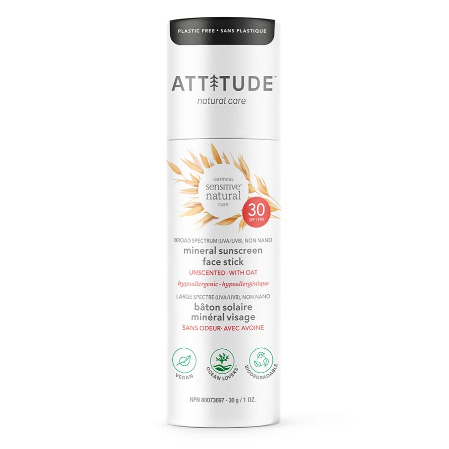 Picture of Attitude 238050 1 oz Unscented Oatmeal Sensitive Sunscreen Stick