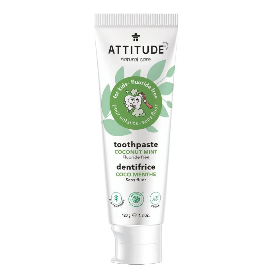 Picture of Attitude 237633 4.2 oz Fluoride-Free Coconut Mint Kids Toothpaste