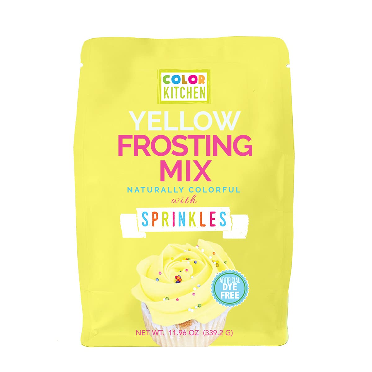 Picture of Color Kitchen 238145 11.96 oz Yellow Frosting Mix with Sprinkles