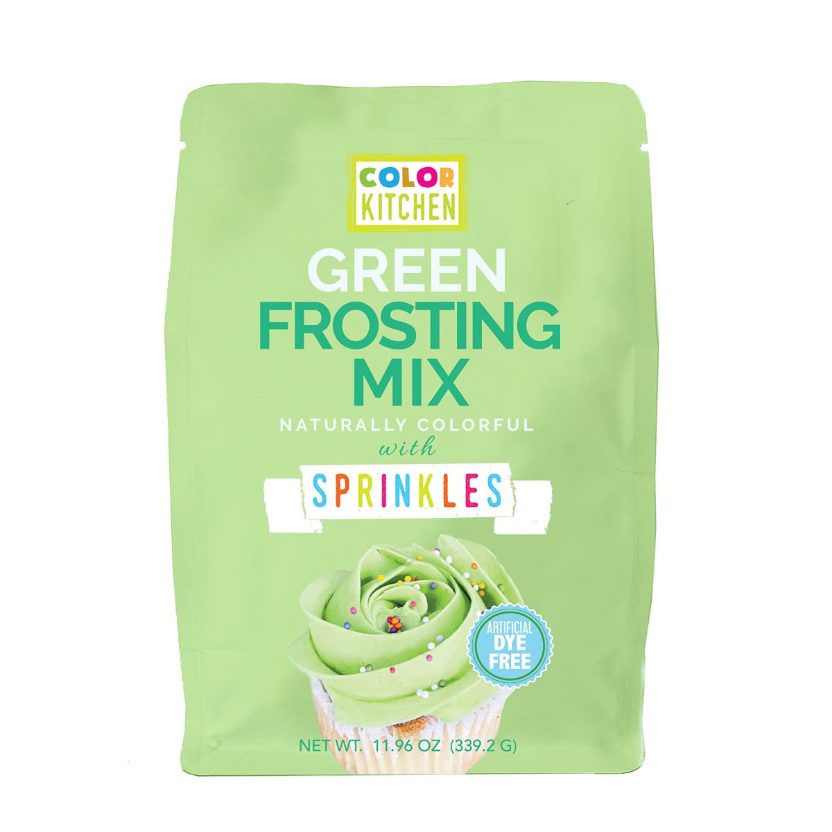 Picture of Color Kitchen 238147 11.96 oz Green Frosting Mix with Sprinkles