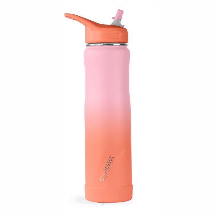 Picture of EcoVessel 238124 24 oz Summit Water Bottle, Coral Sands