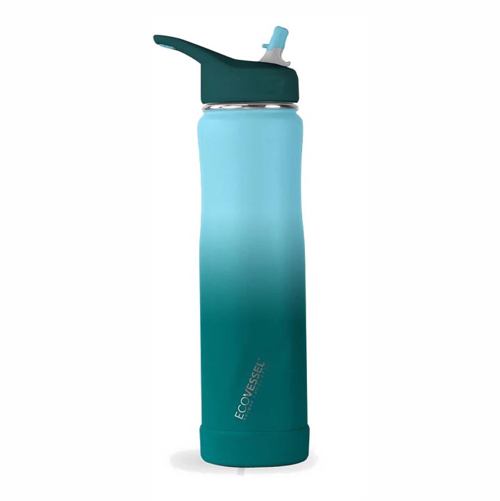 Picture of EcoVessel 238125 24 oz Summit Water Bottle, Forest Horizon