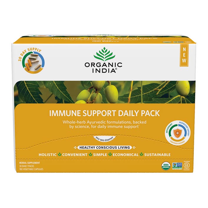 Picture of Organic India 238141 Immune Support Daily Capsules, Pack of 30