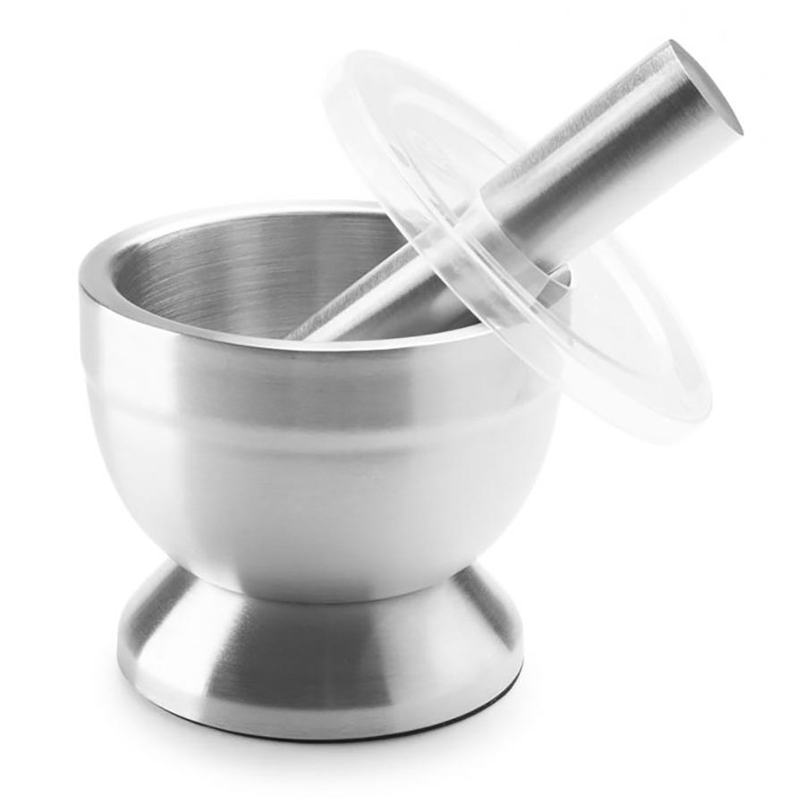 Picture of Harold Import 238136 Stainless Steel Mortar Pestle with Cover