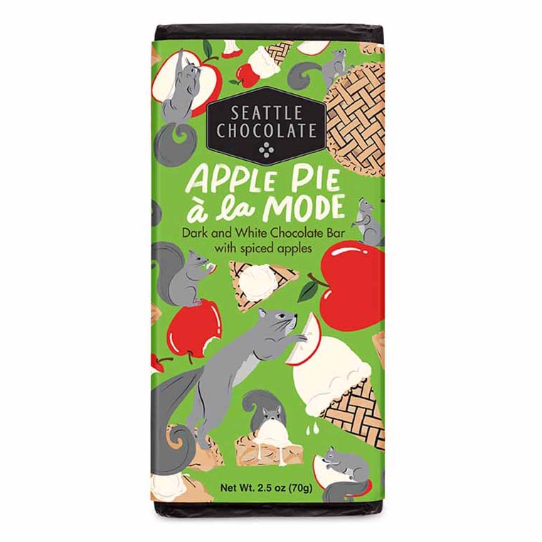 Seattle Chocolate 238677 2.5 oz Apple Pie A La Mode Truffle Bar -  Seattle Chocolates