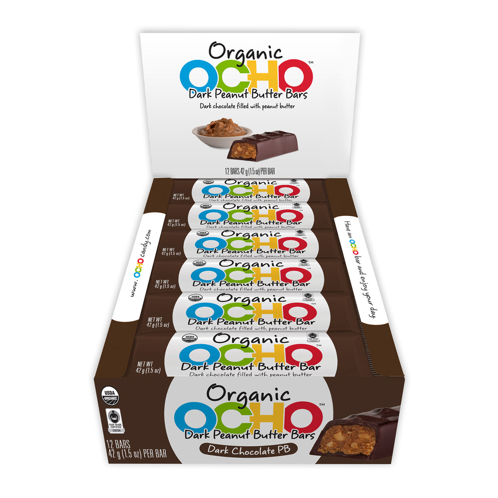237669 1.5 oz Organic Peanut Butter Dark Chocolate Bar -  Ocho Candy