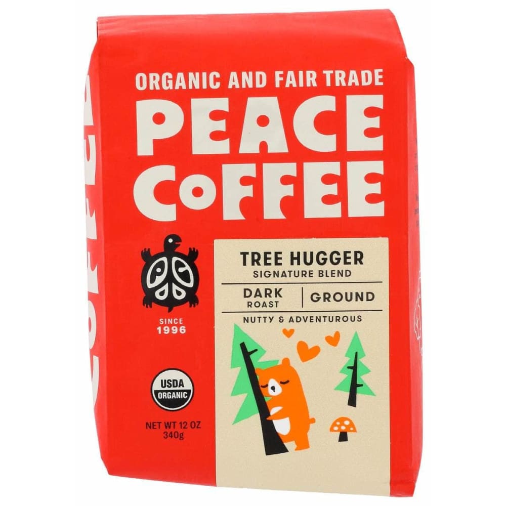 Picture of Peace Coffee 239010 12 oz Dark Roast Tree Hugger Ground Coffee