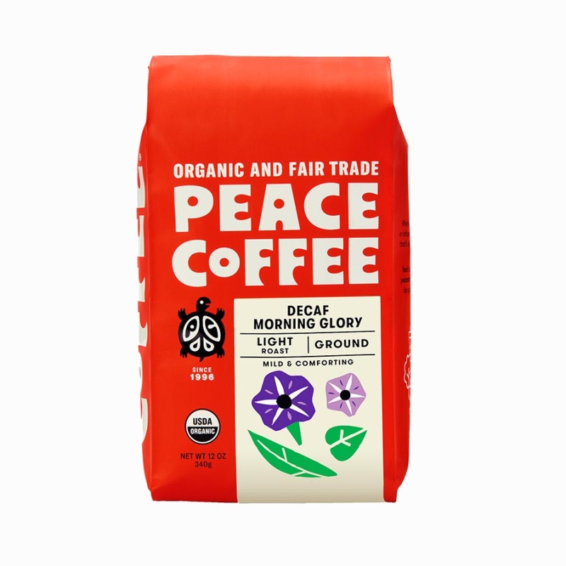 Picture of Peace Coffee 239012 12 oz Ground Decaf Morning Glory Blend Coffee