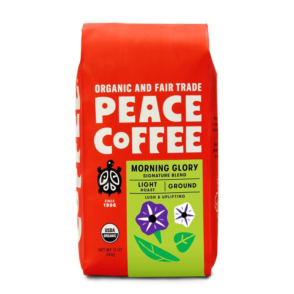 Picture of Peace Coffee 239017 12 oz Tree Morning Glory Light Roast Ground Coffee