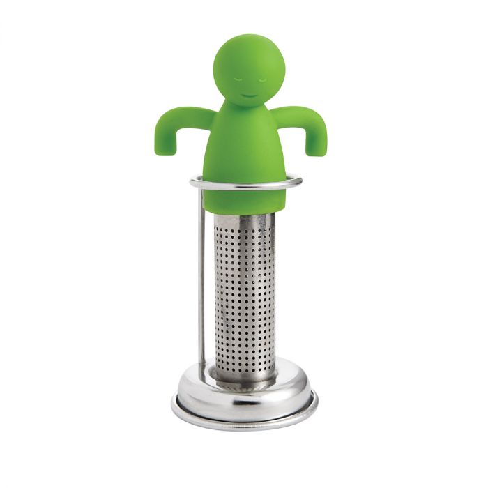 Picture of Harold Import 239001 Silicon & Stainless Steel Tea Infuser with Drip Stand