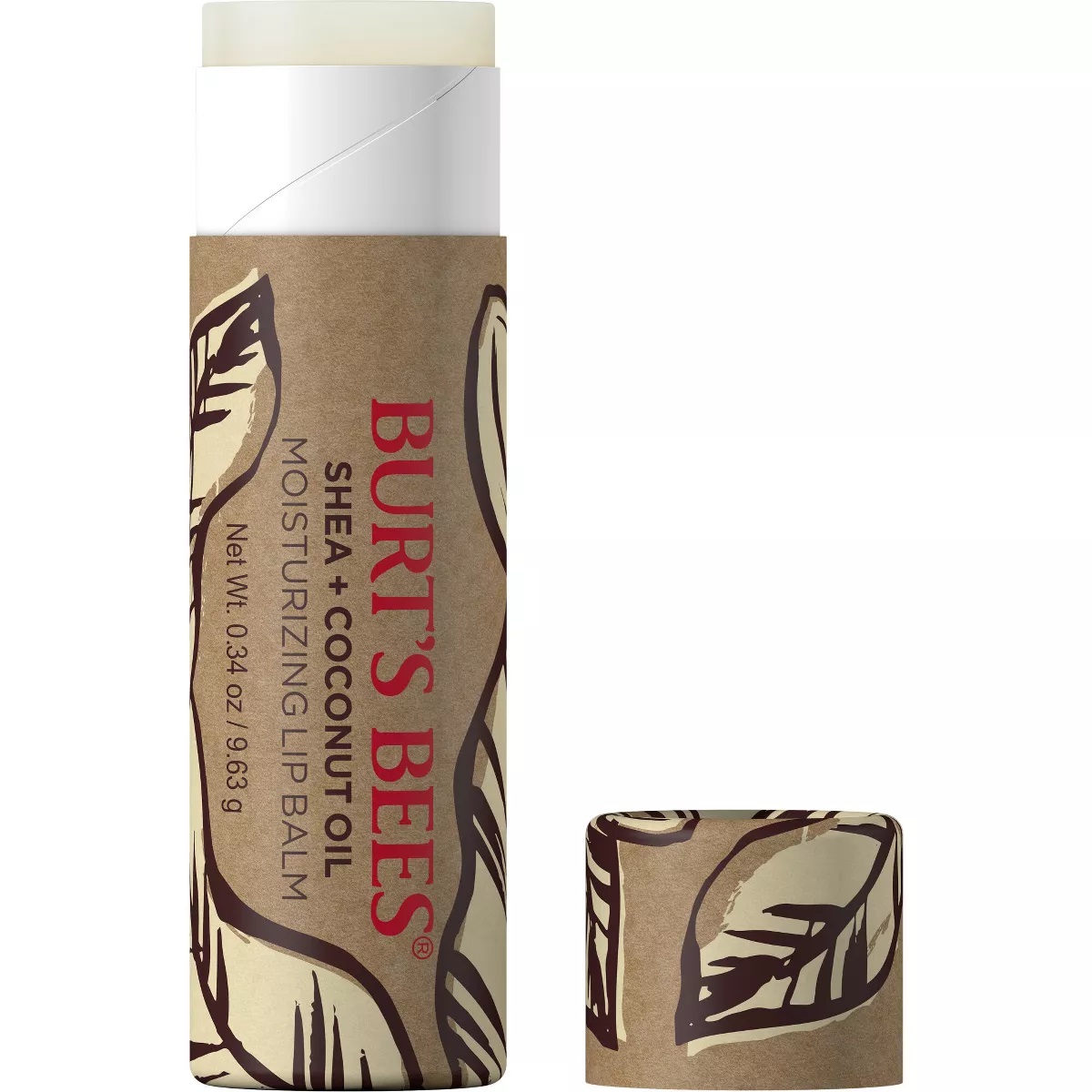 Picture of Burts Bees 239382 0.34 oz Shea Coconut Oil Paper Tube Lip Balm