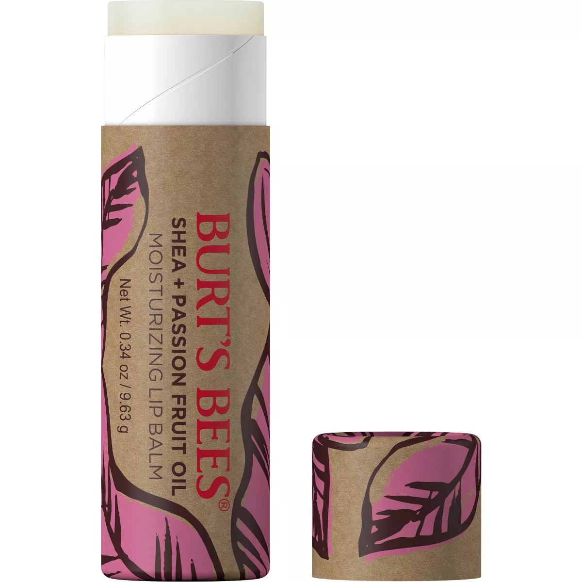 Picture of Burts Bees 239384 0.34 oz Shea Passion Fruit Paper Tube Lip Balm
