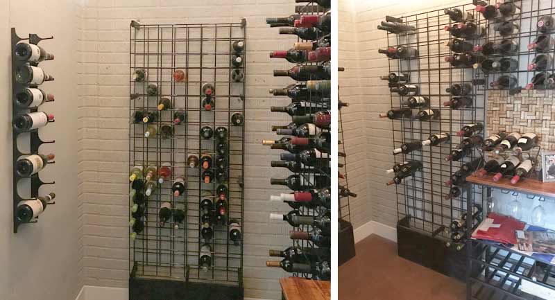 Focus Foodservice FDWS2436BK 40 in. Double Cradle Wire Wine Shelf