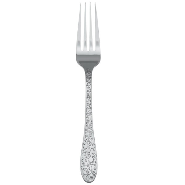 Picture of Oneida T638FDEF Ivy Flourish Stainless Steel Extra Heavy Weight Salad Fork  Silver