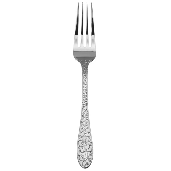 Picture of Oneida T638FDNF Ivy Flourish Stainless Steel Extra Heavy Weight Dinner Fork  Silver