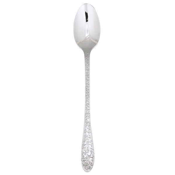 Picture of Oneida T638SITF Ivy Flourish Stainless Steel Extra Heavy Weight Iced Teaspoon  Silver