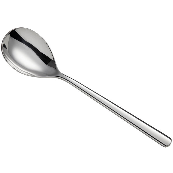 Picture of Oneida T673SRBF 7 in. Quantum Stainless Steel Extra Heavy Weight Round Bowl Soup Spoon  Silver