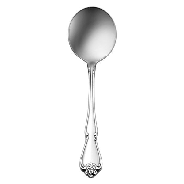 Picture of Oneida 2552SBLF Arbor Rose Stainless Steel Bouillon Spoon  Silver