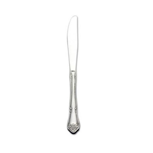 Picture of Oneida 2552KPVF 8.25 in. Smooth Flowing Scrolls Dinner Knife with Rose Bud Accent, Silver
