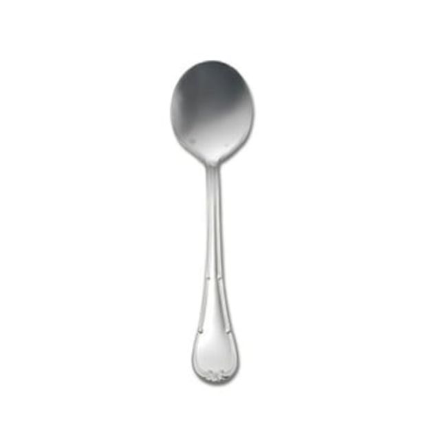 Picture of Oneida T022SRBF 6.75 in. Donizetti Stainless Steel Extra Heavy Weight Round Bowl Soup Spoon