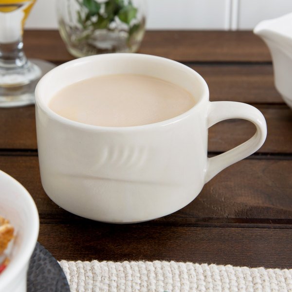 Picture of Oneida F1040000530 9 oz Espree Stackable Cream White China Odyssey Cups
