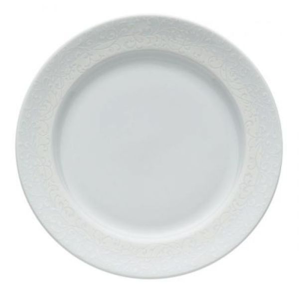 Picture of Oneida L5803050133 8.25 in. Round Wide Rim Paisley Design Plate, White
